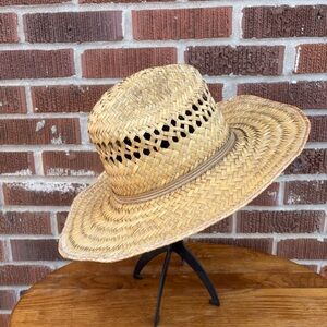 Atwood Vintage 100% Straw Cowboy Hat Size 7 All Timer Woven Sun Hat